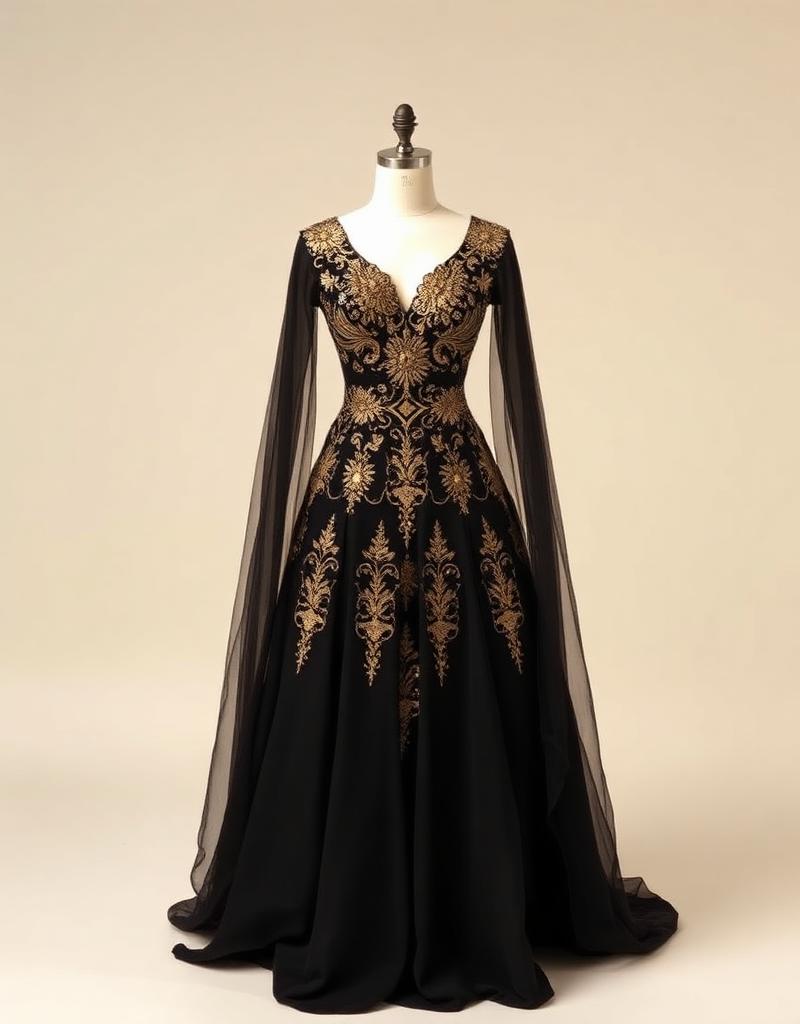 Beaded Indo-Western Gown